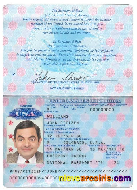 USA passport version 2
